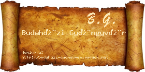 Budaházi Gyöngyvér névjegykártya